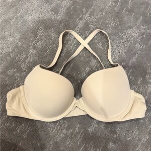 SKIMS Cream Cross-Back Bra